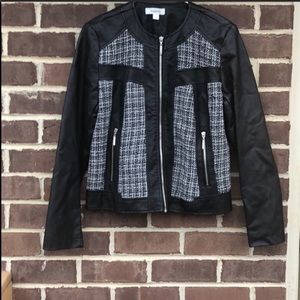 Dress Barn Faux leather Dress Jacket